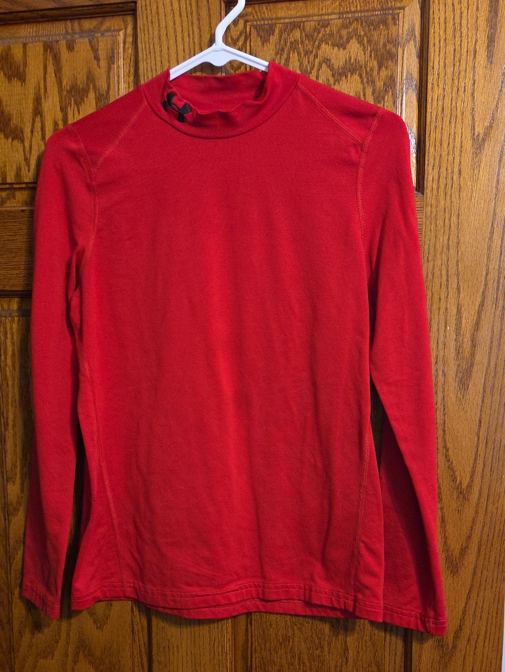 Under Armour Women's Red Long-Sleeve Mock Neck Performance Top